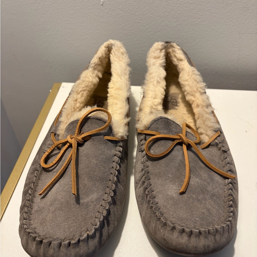 Ugg Gray Moccasin Slippers